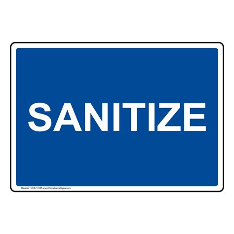 sanitize sign nhe  hand washing