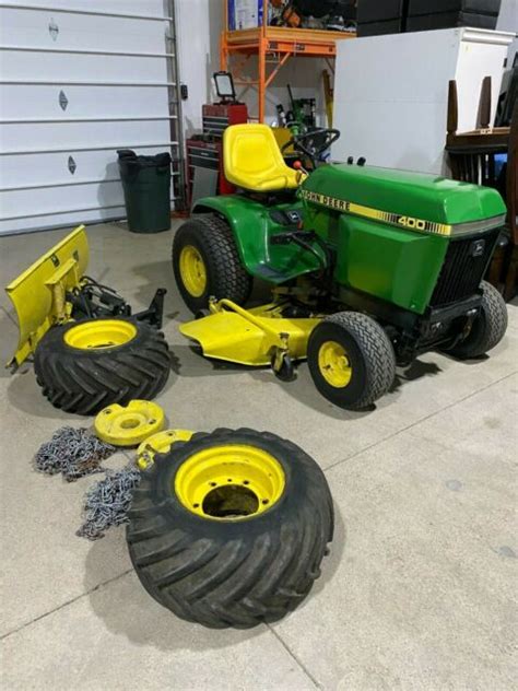 john deere  garden tractor mower  point hitch plow blade  hrs ebay