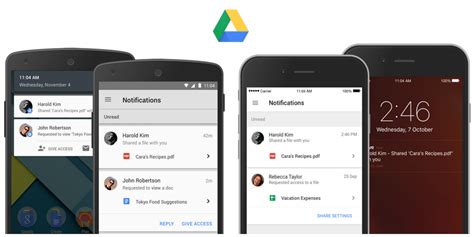 google drive  ios  improved sharing experience  notifications  tomac
