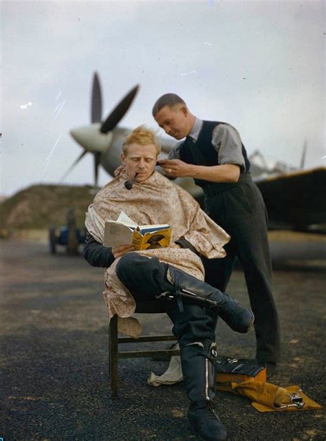 raf pilot getting a haircut 1942 ift tt 2alftsk