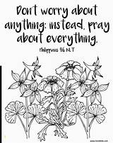 Psalm Philippians Divyajanani Worry Pray Everything Clever sketch template