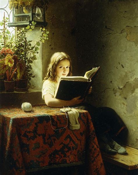 girl reading  johann georg meyer reading art girl reading painting