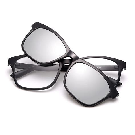 Polarized Magnetic Clip On Sunglasses Tr90 Magnet Eyeglasses Shopee