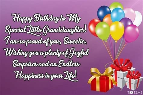 Birthday Wishes For Granddaughter Messages Quotes And Pictures