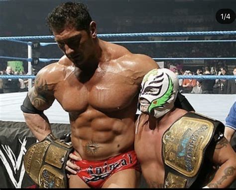 Batista And Rey Mysterio Wrestlewiththepackage