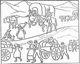 Coloring Pioneer Pages History Wagon Lds Transportation Kids American Mormon Pioneers Oregon Printable Trail Drawing Color Book Sheets Activities Texas sketch template