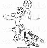 Ball Coloring Soccer Drawing Cartoon Umpire Hitting Referee Printable Line Leishman Ron Toonclips Getcolorings Getdrawings sketch template