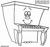 Piano Coloring Pages Cartoon Happy Drawing Print Comments Gif Designlooter Getdrawings Template sketch template