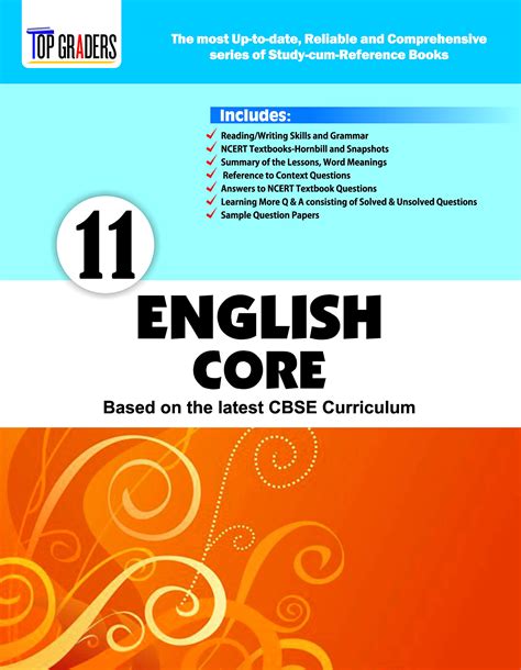top graders cbse class  english core study guide  reference book