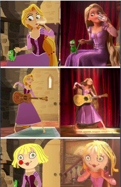 2d x 3d tangled stuff rapunzel disney tangled tangled