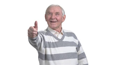 man   thumbs  happy senior man stock footage sbv  storyblocks