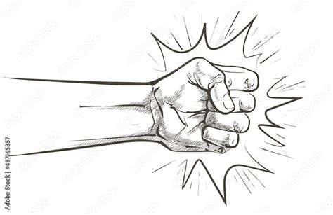 Fist Punching Or Hitting Forward Punch Sign Symbol Logo