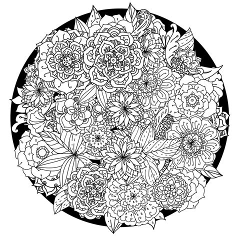 flower mandala coloring pages printable  getdrawings