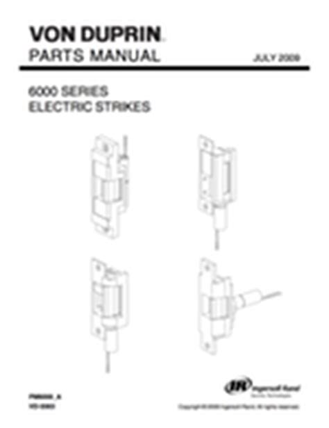 series electrical strikes parts manual yates felts