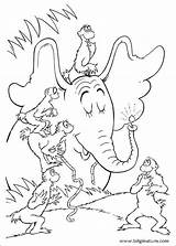 Horton Coloring Hears Who Seuss Dr Pages Color Printable Getcolorings sketch template