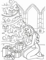 Princess Aurora Coloring Disney Christmas Pages Printable Phillip A4 sketch template