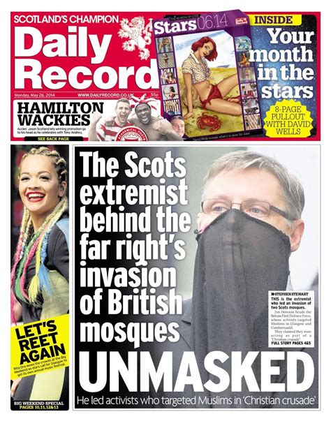 pictures daily record front pages   year  part  daily