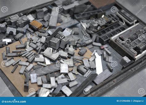 metal types stock photo image  print font letters