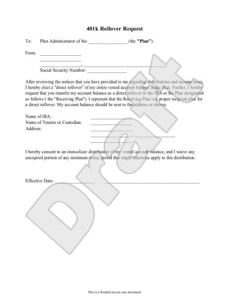 rollover letter template