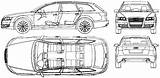 Audi A6 Avant 2005 C6 Car Blueprints Drawing Sketch Wagon Click Schematize Scheme Right Save Autoautomobiles sketch template