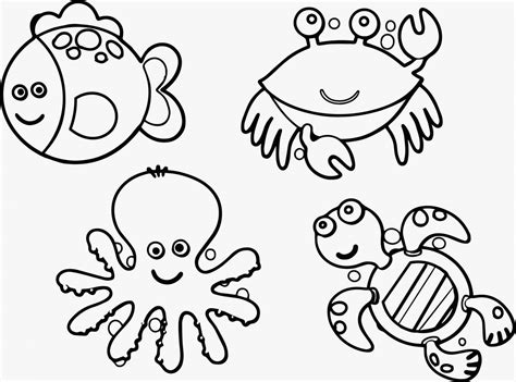 underwater animals coloring pages bubakidscom
