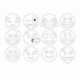 Colorear Emojis Emoticones Emoticonos sketch template