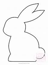 Bunny Template Printable Coloring Templates Easter Rabbit Pages Simple Kids Crafts Easy Printables Toddlers Sheets Stencil Simplemomproject Cute Stencils Spring sketch template