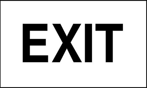 exit sign signs  safety
