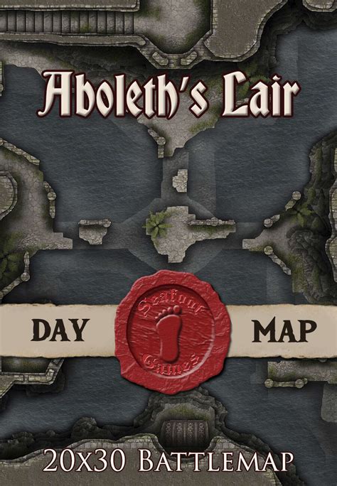 seafoot games aboleths lair  battlemap seafoot games ruins rivers lairs
