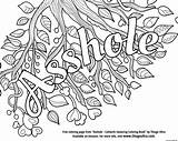 Coloring Pages Word Swear Asshole Swearing Printable Cuss Book Color Curse Print Getcolorings Getdrawings Colorings Info sketch template