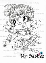 Coloring Sherri Baldy Digi Besties Lil Stamp Instant Lisa Fairy Sweet Artist sketch template