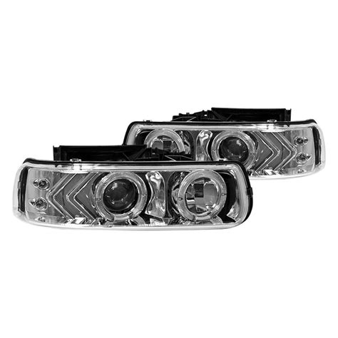 winjet chevy silverado  chrome halo projector led headlights