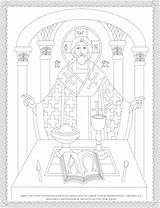 Byzantine Orthodox Eucharist Greek Joachim sketch template