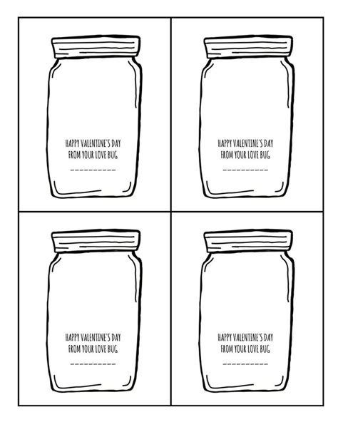 printable bug jar template