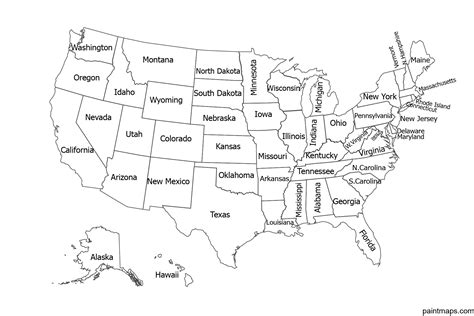 Gratis Descargable Mapa Vectorial De Estados Unidos De America Eps