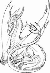 Dragon Lineart Resting Coloring Pages Drawings Deviantart Fantasy Line Dragons Kids Mythical Choose Board Creatures sketch template