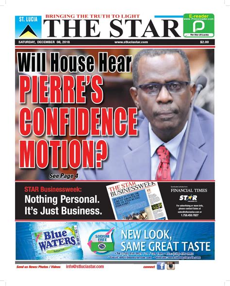 The Star Newspaper For Saturday December 8th 2018 The Star St Lucia