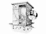 Outhouse Plans Drawing Outhouses Building Toilet Old Outdoor Paintingvalley Earth Mother Composting Fireplace Drawings Planspin Bathrooms sketch template