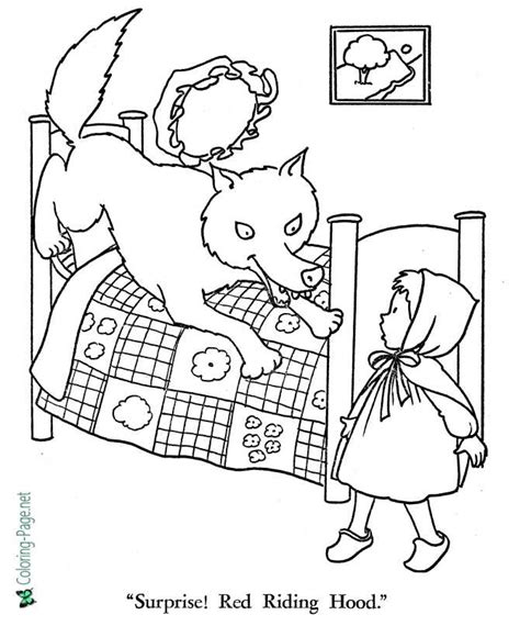 fairy tales  red riding hood coloring pages