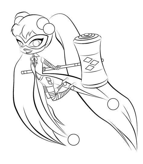 ideas  harley quinn coloring pages  kids home