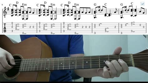 ocean eyes billie eilish easy fingerstyle guitar playthrough tutorial  tab youtube