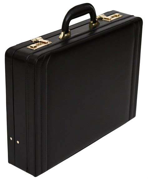 tassia bonded leather attache briefcase expandable executive business case work ebay
