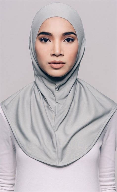 najwaa sport fit hijab  grey fashionvalet