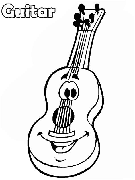 guitar coloring pages  coloring pages  kids