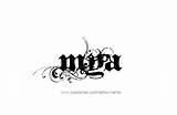 Mya Tattoo Name Designs sketch template
