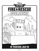 Coloring Avalanche Pages Planes Colouring Disney Rescue Fire Choose Board 69kb sketch template
