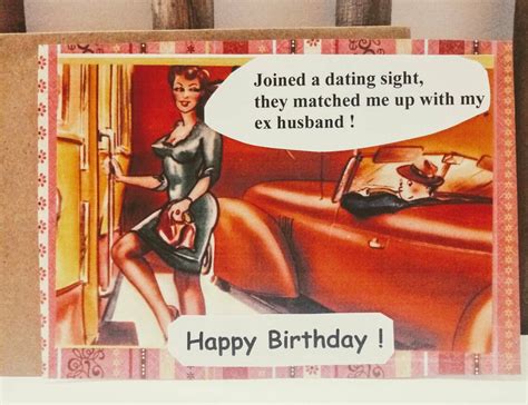 Sex Retro Funny Cards Happy Birthday I Joined A Dating Etsy