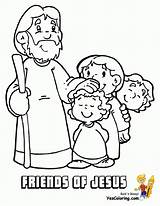 Coloring Bible Jesus Kids Pages Christian Children Friends Printable Story Preschoolers Yescoloring Faithful Faith Toddlers Preschool Characters Stories Drawings Sheets sketch template
