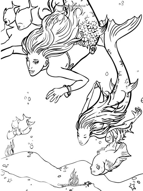 amazoncom mermaids sirens   sea dover coloring books