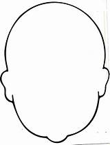 Face Template Cut Blank Printable Outline Coloring sketch template